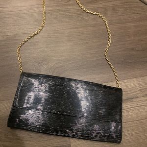 Tiffany and Fred cowhide leather shoulder/ clutch bag black